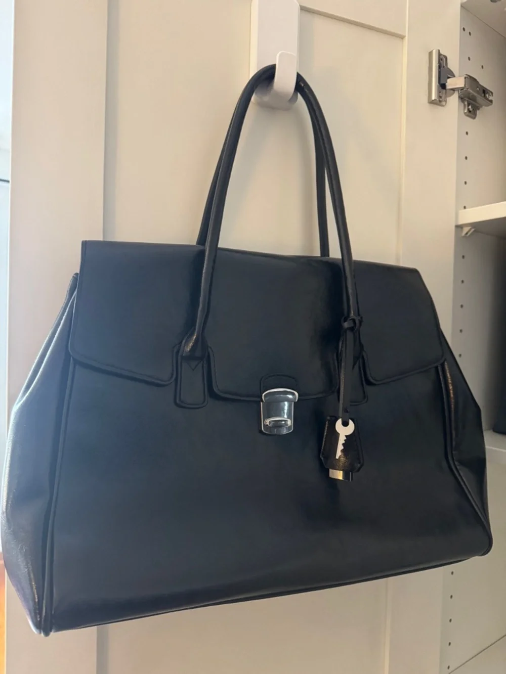 Mango Black Leather Satchel - Picture 5 of 5